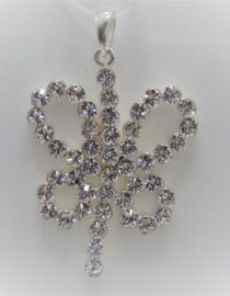 925 Sterling silver butterfly pendant with white crystals  Approx size 45.5mm x 29.5mm