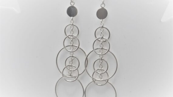 925 Sterling silver earrings  Approx size 77mm long