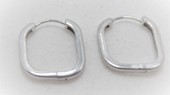 925 Sterling silver square hoops  Approx size 16.4mm diam
