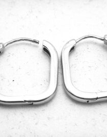 925 Sterling silver square hoops  Approx size 16.4mm diam