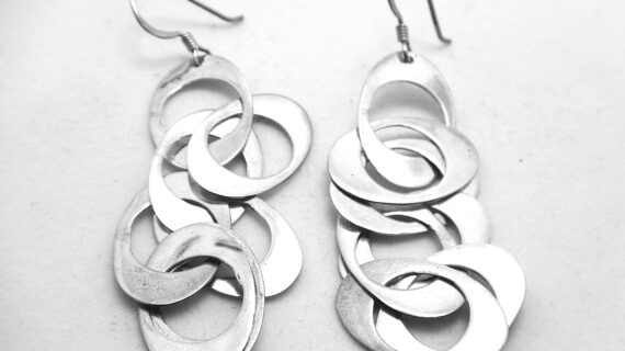 925 Sterling silver earrings  62.75 X 20 MM
