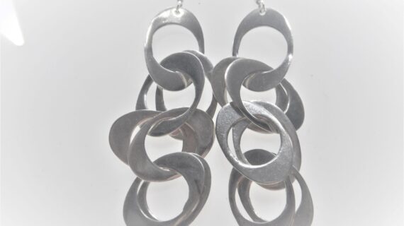 925 Sterling silver earrings  62.75 X 20 MM