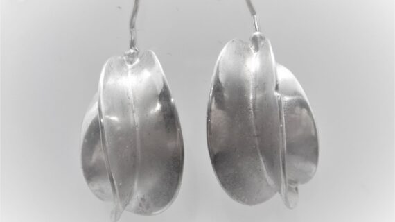 925 Sterling silver earrings with mat finish Approx size  34mm long