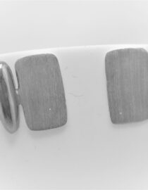 Black & white Rhodium plated 925 sterling silver earrings Approx size  116.2mm x 14mm