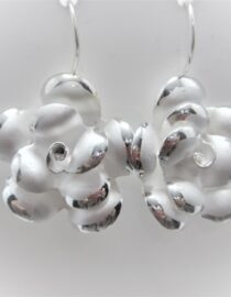 925 Sterling silver rose earrings  DIAM 24 MM
