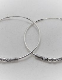 925 Sterling silver hoop earrings   DIAM 47 MM X 1.5MM