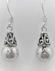 925 Sterling silver earrings with 10mm sterling silver balls Approx size  34mm long