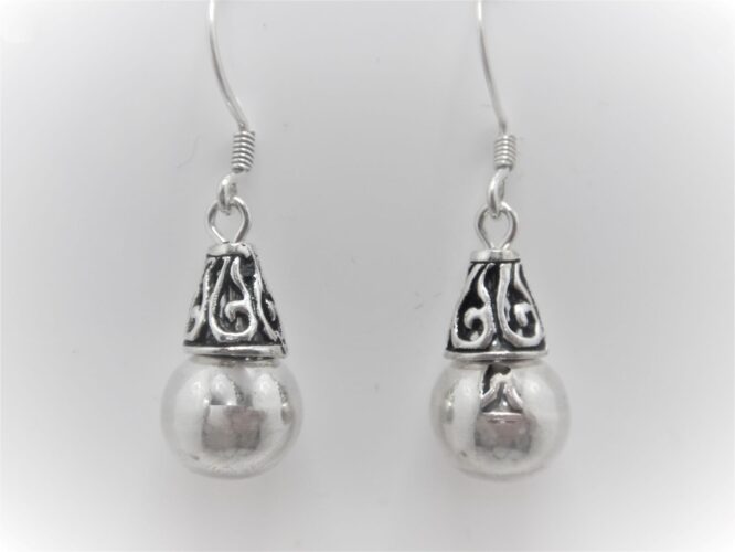 925 Sterling silver earrings with 10mm sterling silver balls Approx size  34mm long
