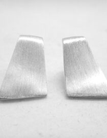 925 Sterling silver stud earrings with scratch finish Approx size  17.5mm x 12mm Matching pendant available