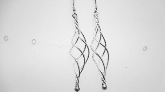 925 Sterling silver earrings Approx size  60mm long