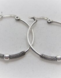 925 Sterling silver hoop earrings Approx size  30mm diam