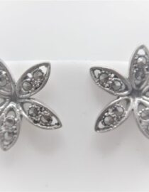 925 Sterling silver stud earrings set with Marcasite Approx size  15 mm diam
