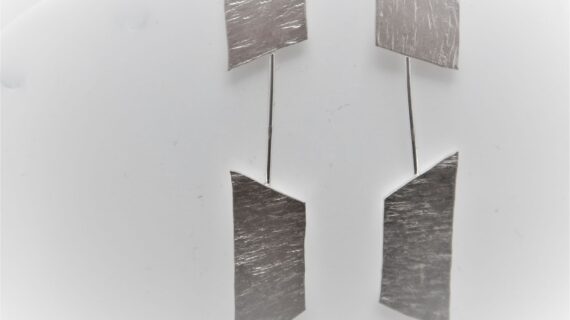 925 Sterling silver earrings with mat finish Approx size  50mm long