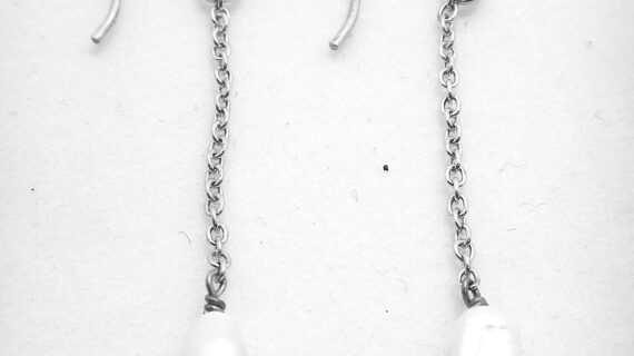 925Sterling silver earrings with natural baroque freshwater pearls Approx size  58mm long Matching bracelet & necklace available