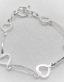 925 Sterling silver bracelet with T BAR CLASP Approx size  170mm