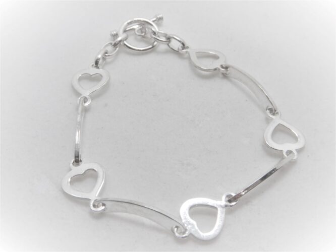 925 Sterling silver bracelet with T BAR CLASP Approx size  170mm