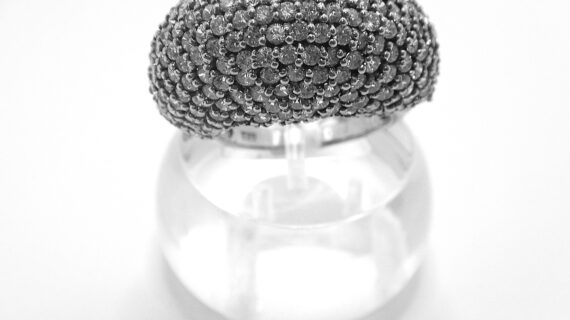 925 Sterling silver ring set with multiple CZ 16.0 X 16.0 HIGH