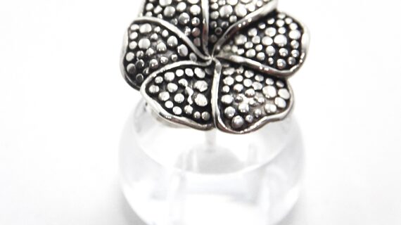 925 Sterling silver flower ring 28MM LONG