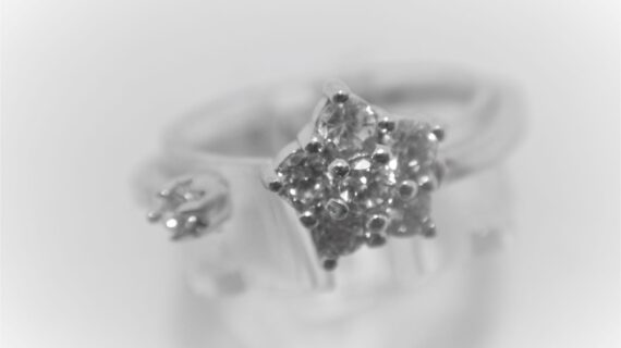 Rhodium plated 925 sterling silver set with CZ 10.8 X 7.6 MM