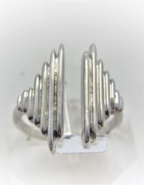 Rhodium plated 925 sterling silver ring