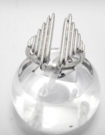 Rhodium plated 925 sterling silver ring