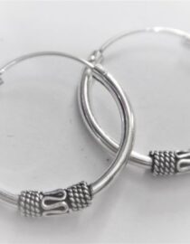 925 Sterling silver hoop earrings DIAM  21 MM X 2 MM